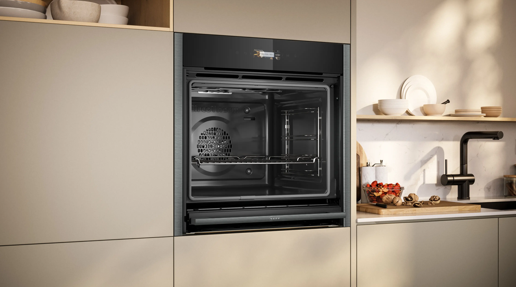 NEFF N70 Slide & Hide Built-in Oven, Graphite Grey – B54CR71G0B - Image 3