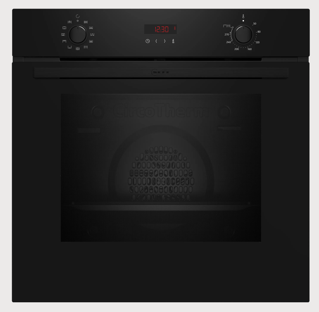 NEFF N30 Pyrolytic Built-in Oven, Black – B2DCG7AK3B
