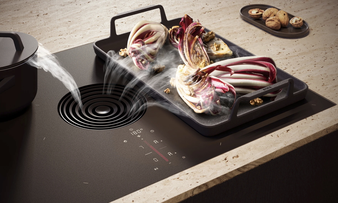 BORA M Pure Matt Glass Induction Hob with Integrated Extractor - Image 3