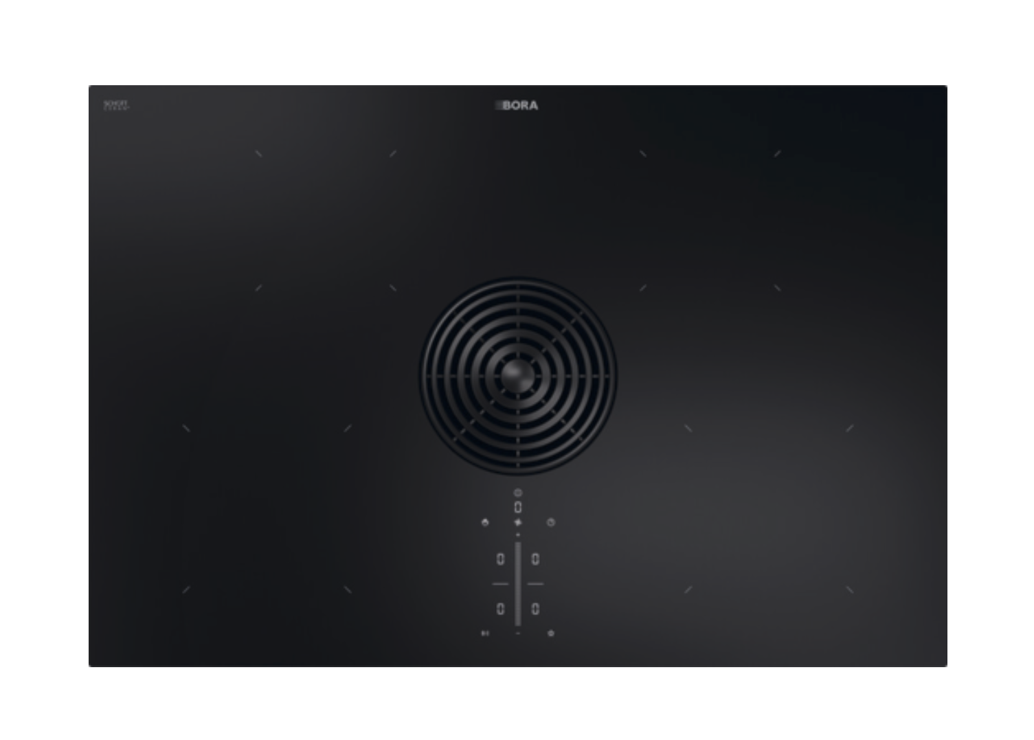 BORA Pure Matt Glass Induction Hob with Integrated Extractor