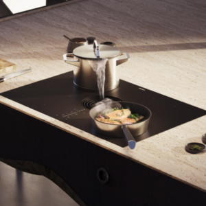 Alternative view of BORA Pure Matt Glass Induction Hob with Integrated Extractor