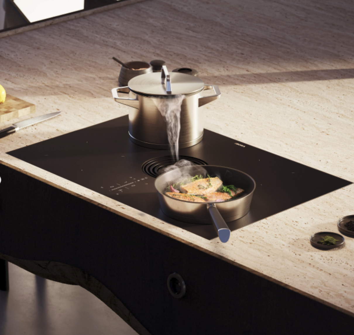 BORA Pure Matt Glass Induction Hob with Integrated Extractor - Image 2