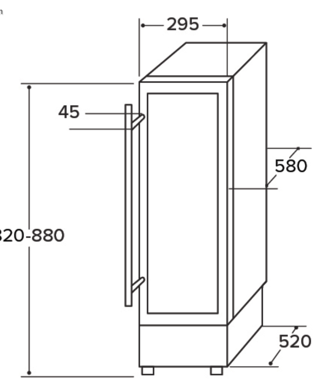 CDA 30cm Under-Counter Wine Cooler – FWC304BL - Image 2