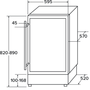 Alternative view of CDA 60cm Dual-Zone Under-Counter Wine Cooler – FWC604SS